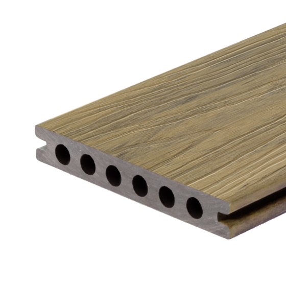 ไม้พื้น Hollow รุ่น OAK Extrashield ผิวเคลือบปัดเสี้ยน/ลายไม้ สี Sand Oak ขนาด 143 มม. x 22.5 มม. x 2.4 ม. (รวมอุปกรณ์เสริม)