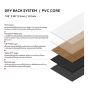 Dry Back System/PVC core รายละเอียดของชั้นวัสดุกระเบื้องยาง